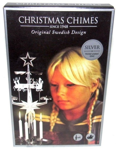 christmas chimes - reindeer, silver