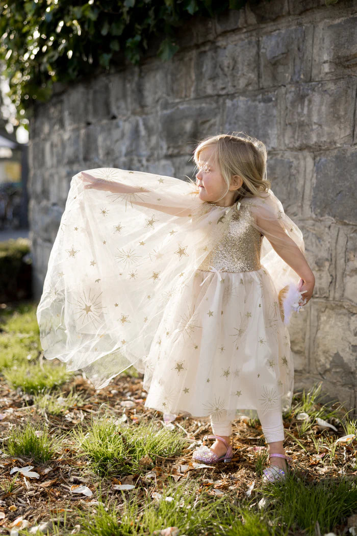 golden glam party dress (5-6 yrs)