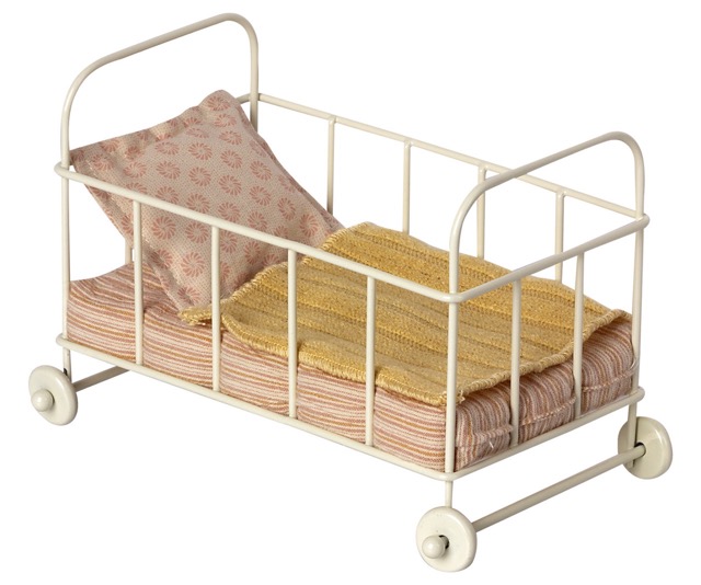 maileg cot bed, micro - rose