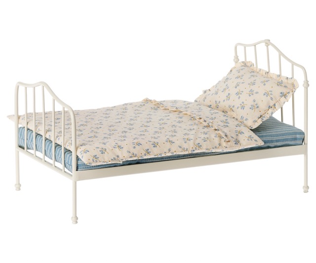 maileg miniature bed, mini - blue