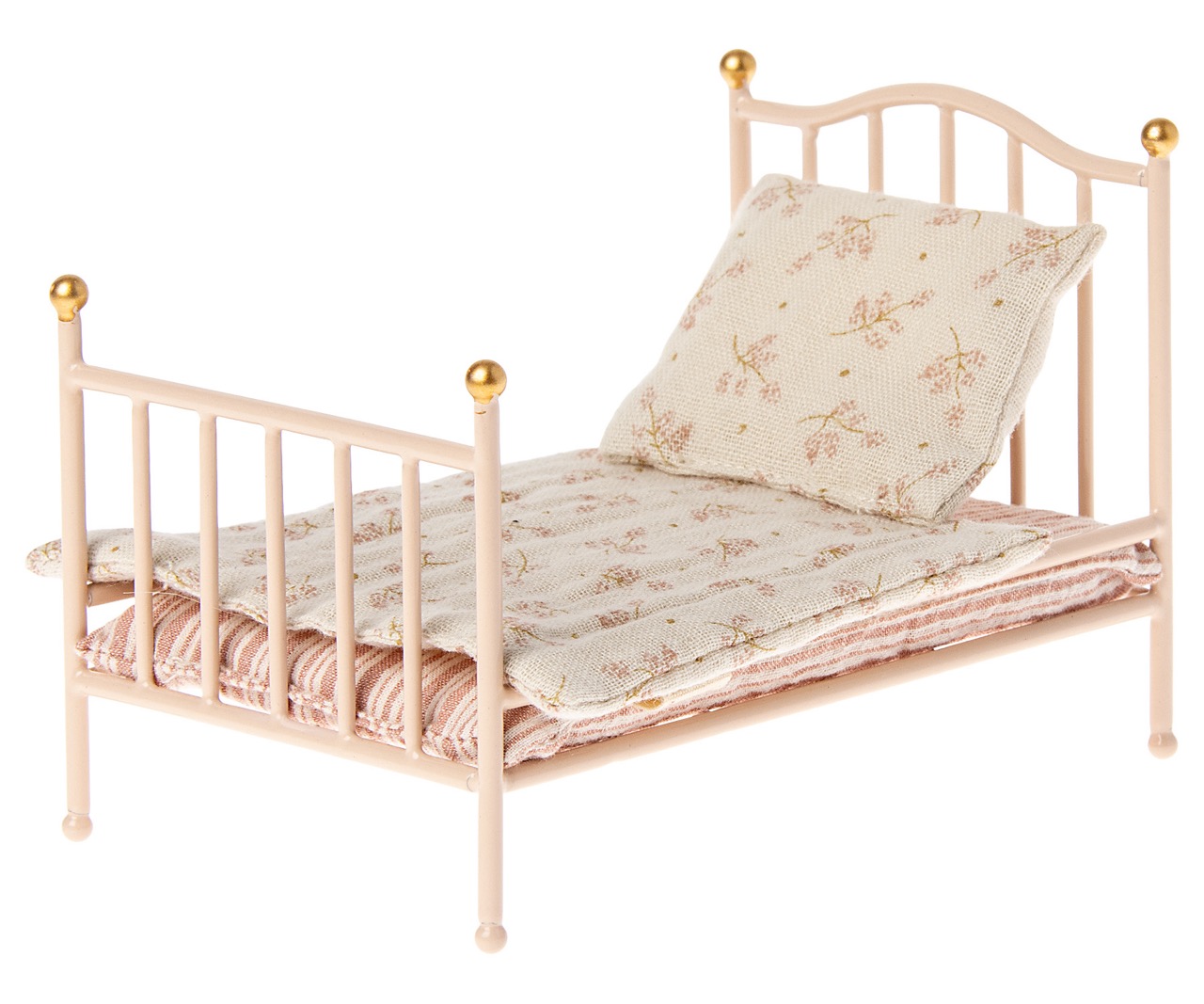 maileg vintage bed, mouse - rose