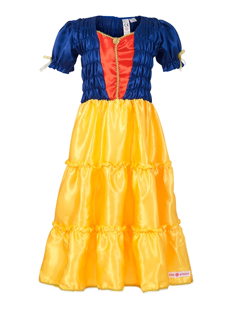souza selina jurk - blauw/rood/geel, 5-7 jr