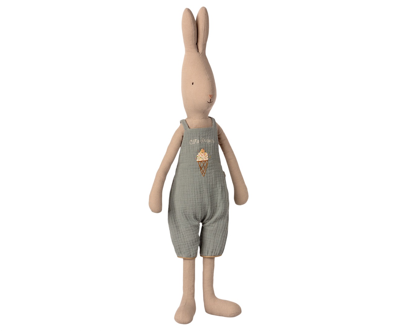 maileg rabbit size 4 in overall - dusty blue