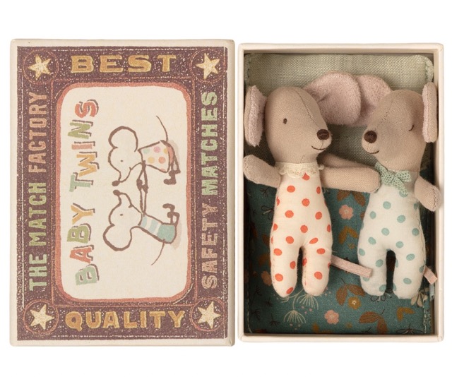 maileg twins in box, baby mice