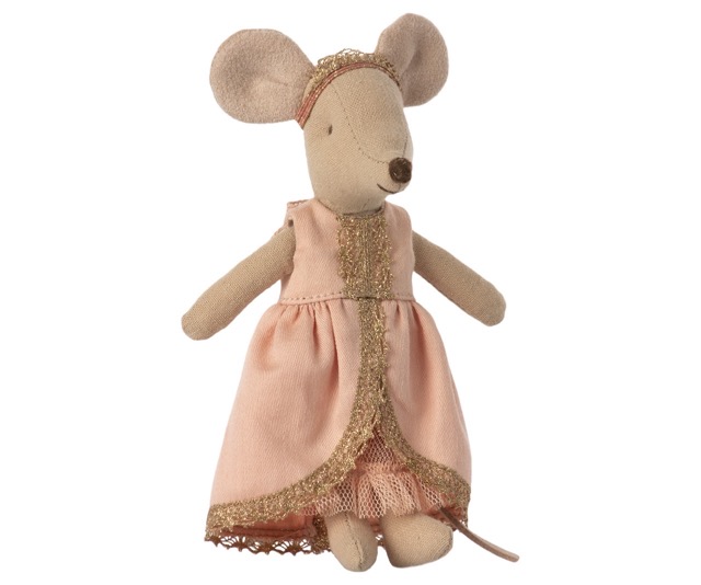 maileg princess dress for big sister mouse - rose