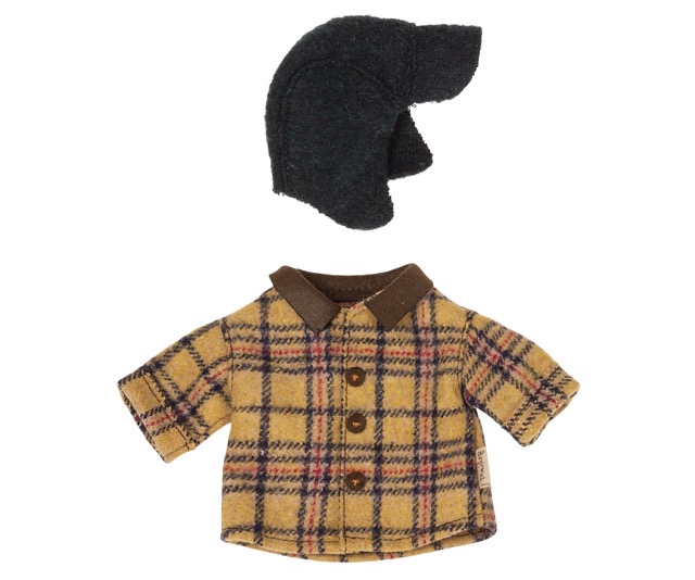 maileg woodsman jacket and hat for teddy dad