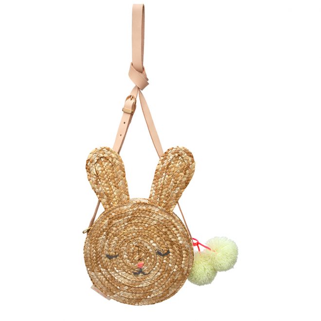 meri meri bunny straw bag
