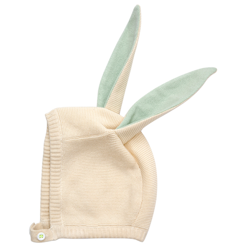 meri meri bunny baby bonnet - blue