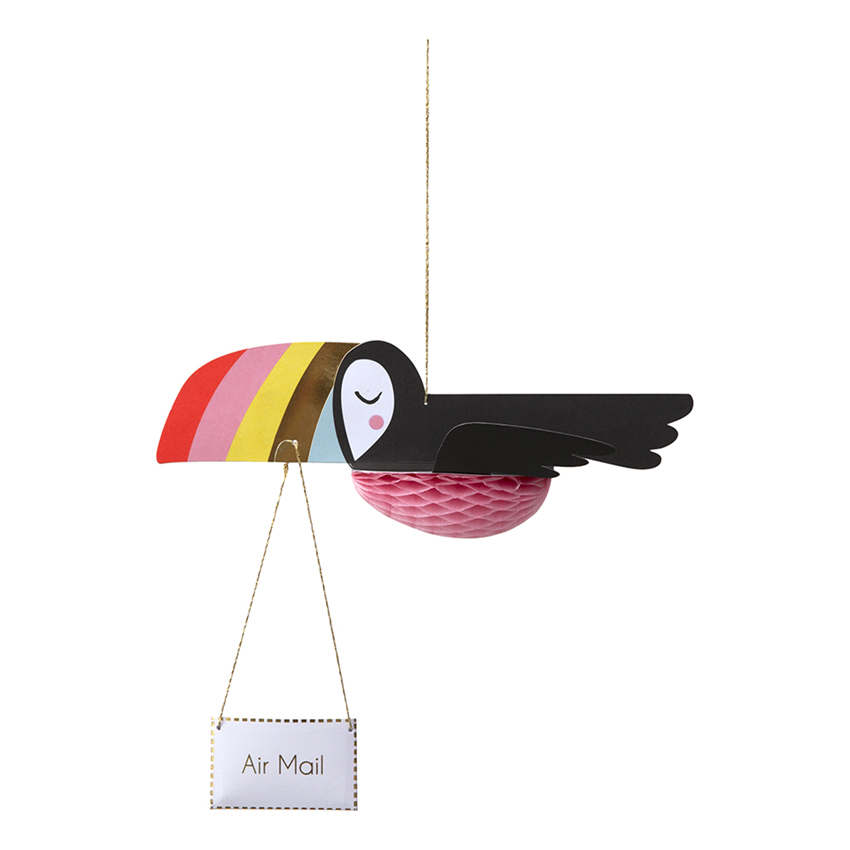 meri meri flying toucan card