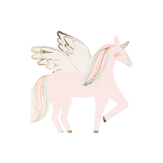 meri meri winged unicorn napkins