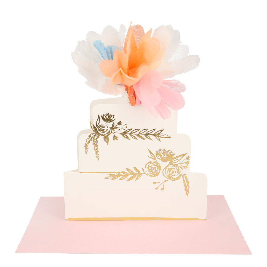 meri meri floral cake stand-up card