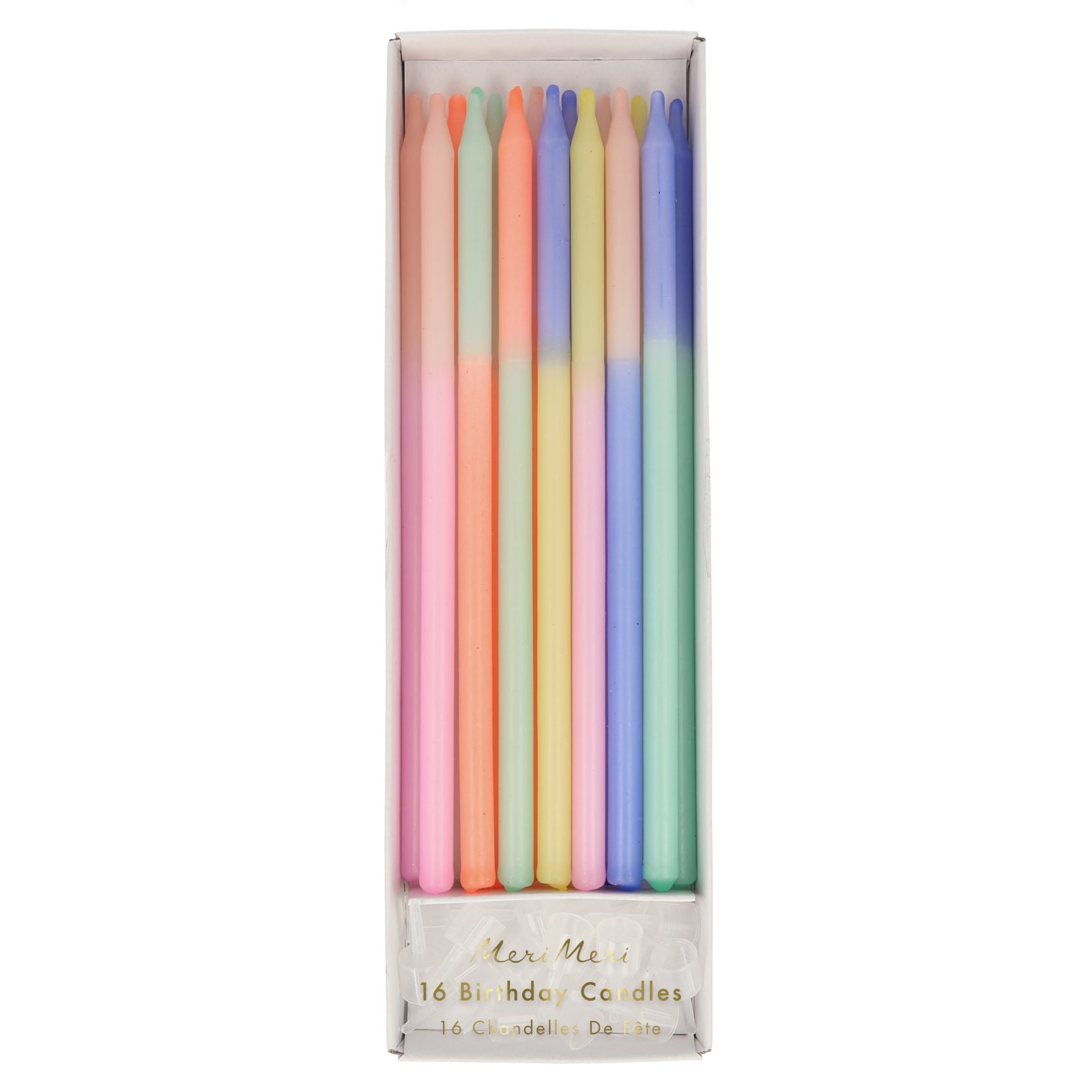meri meri multi color block candles