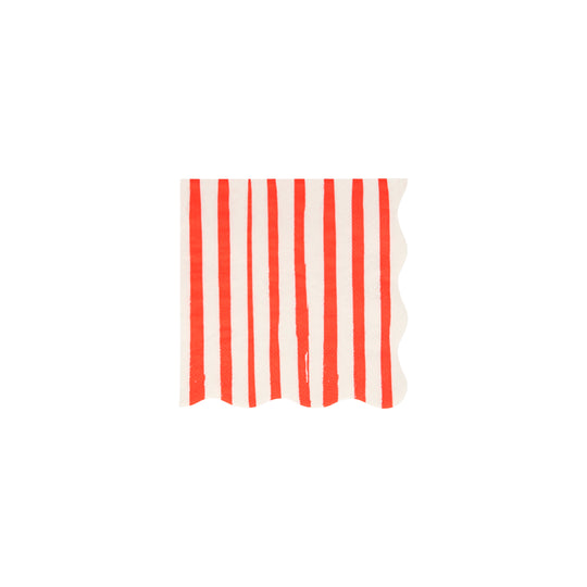meri meri red stripe napkins - small