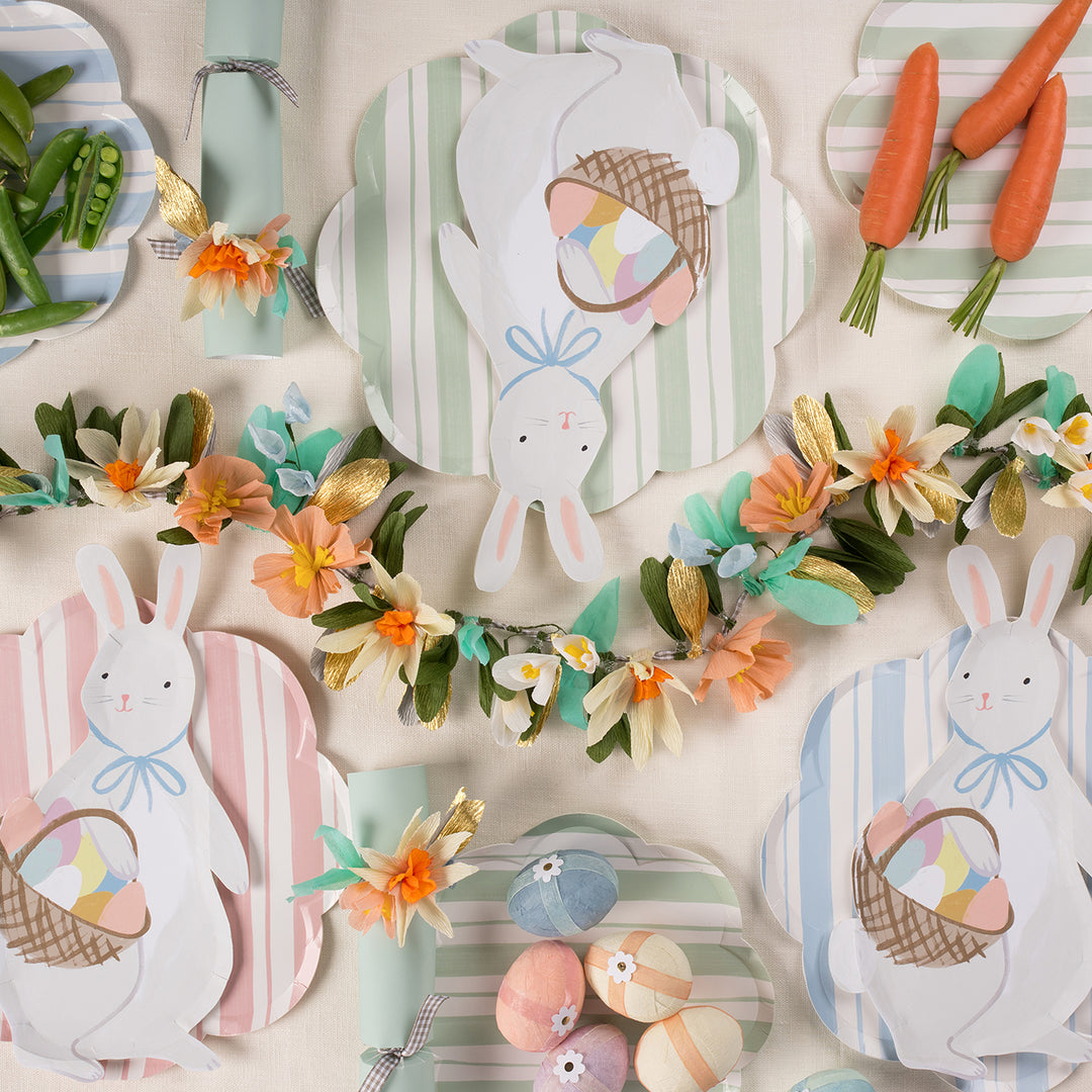 meri meri bunny with basket plates