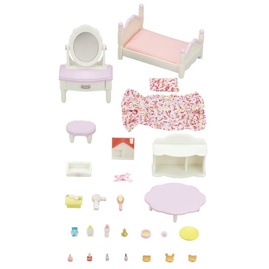 sylvanian families bedroom & vanity set