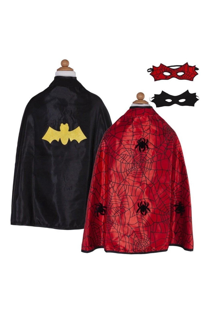reversible spider/bat cape & mask (4-6 jr)