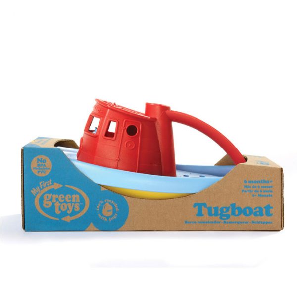 red tugboat - green toys