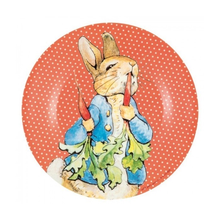 peter rabbit plate red