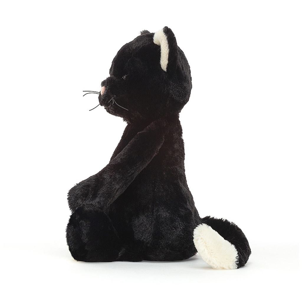 jellycat knuffel bashful kitten, medium - black
