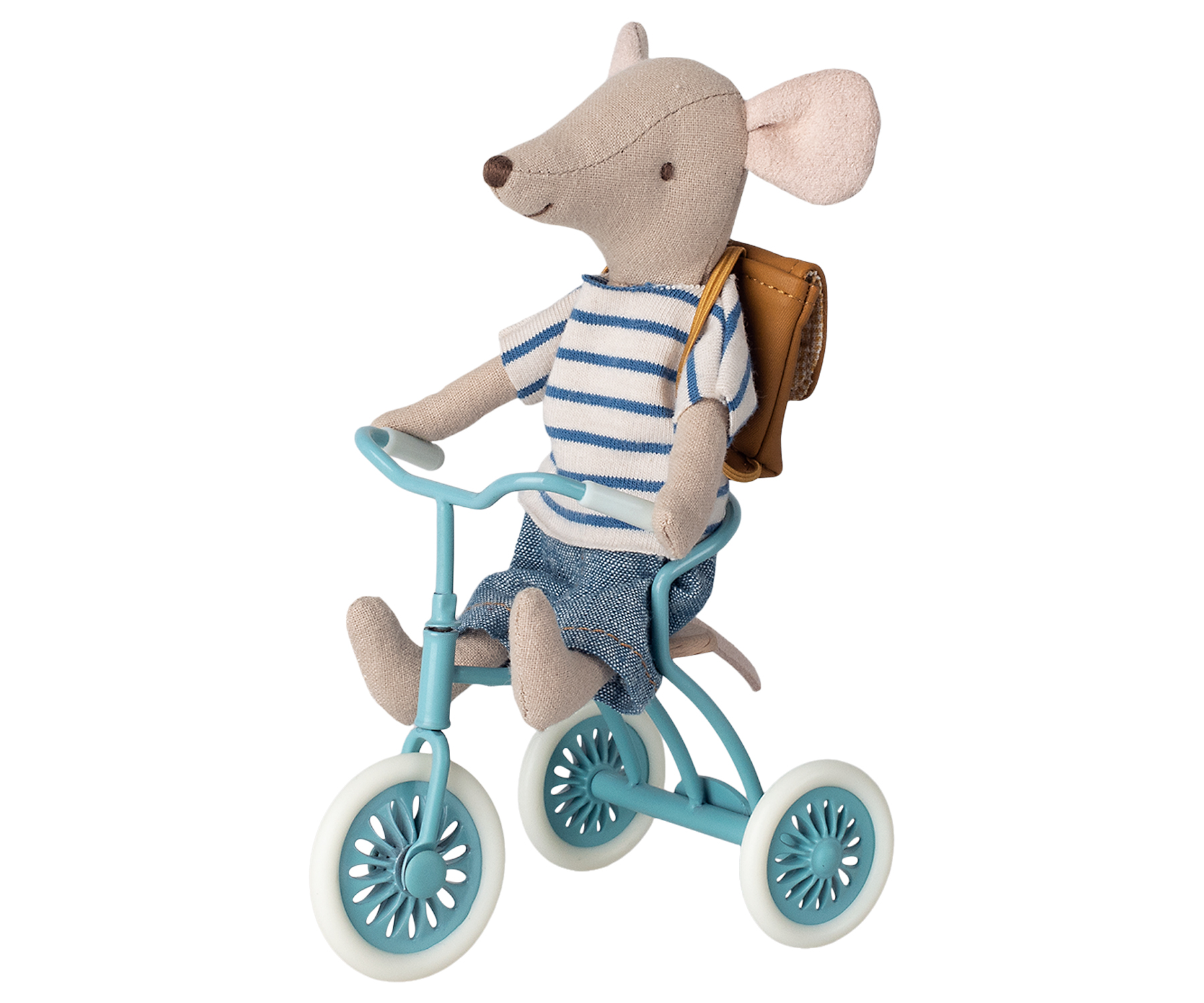 maileg tricycle, mouse  - petrol blue