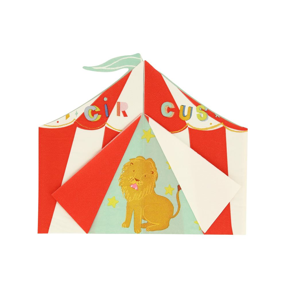 meri meri circus shaped big top napkins