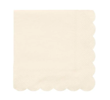 meri meri cream simply eco napkins, small