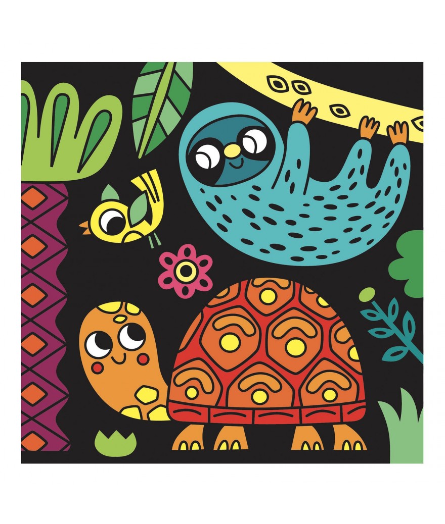 Kinderfeestwinkel | Djeco velvet colouring - nocturnal animals Kinderfeestwinkel | Djeco velvet colouring - nocturnal animals
