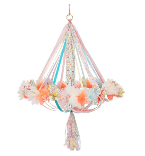 meri meri floral fabric chandelier