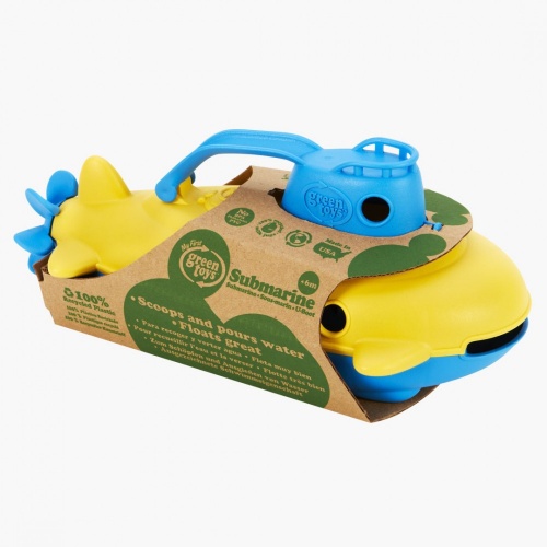 yellow and blue submarine - green toys