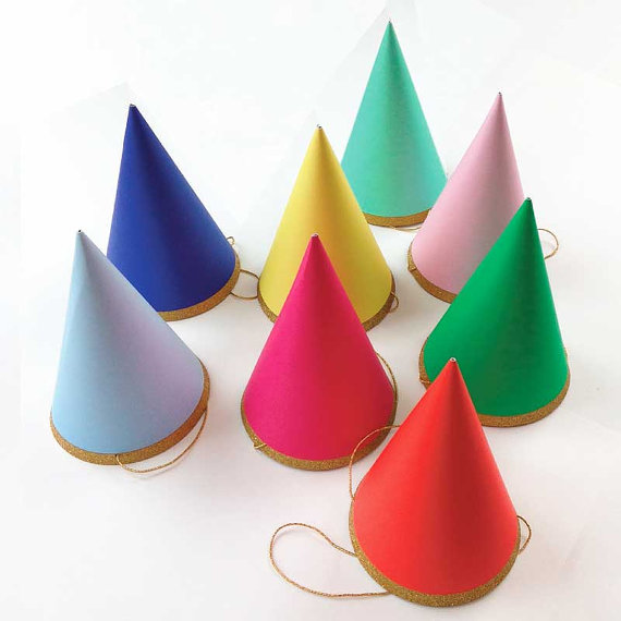 meri meri bright mini party hats