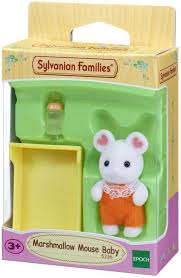 sylvanian families marshmallow mouse baby