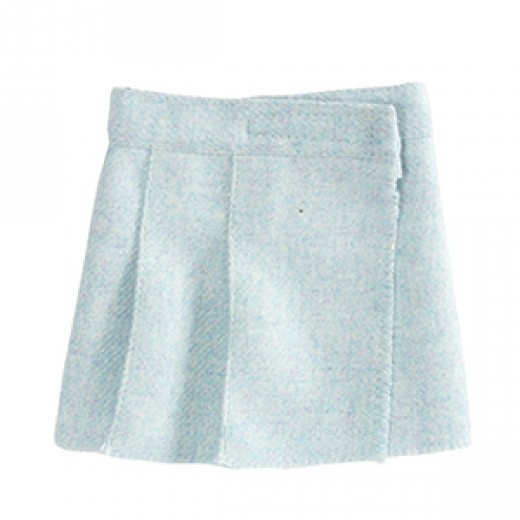 maileg wool tweed skirt, mini - blue