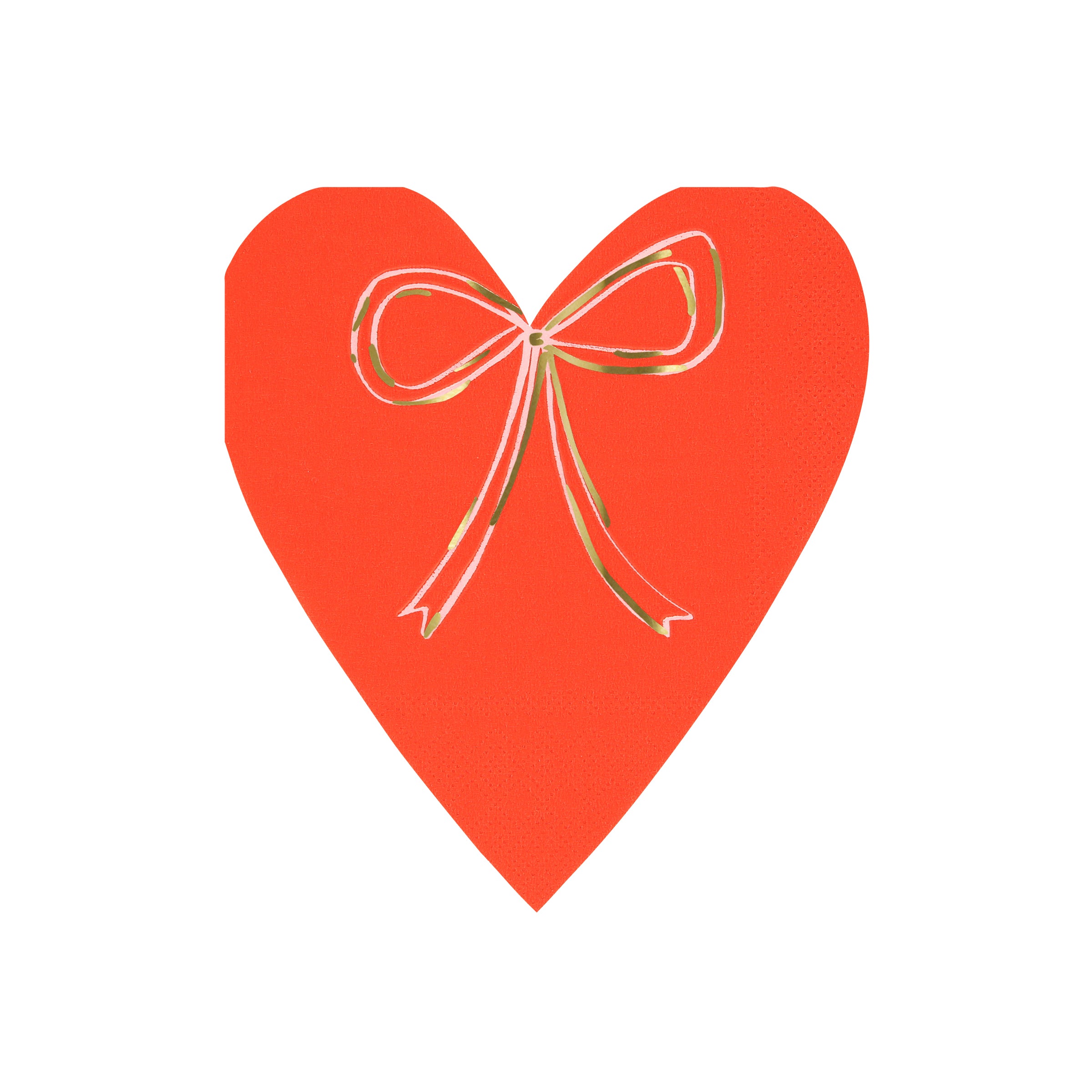 meri meri heart with bow napkins
