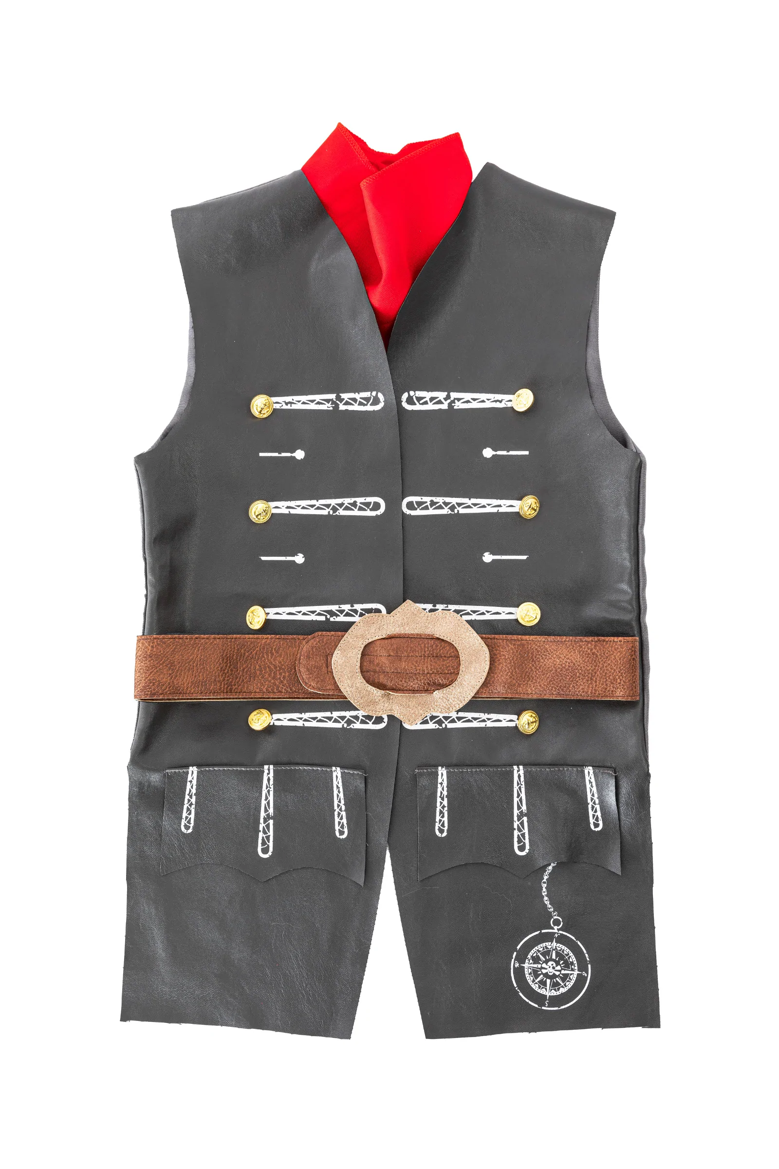 skully pirate vest/belt (5-6 yrs)