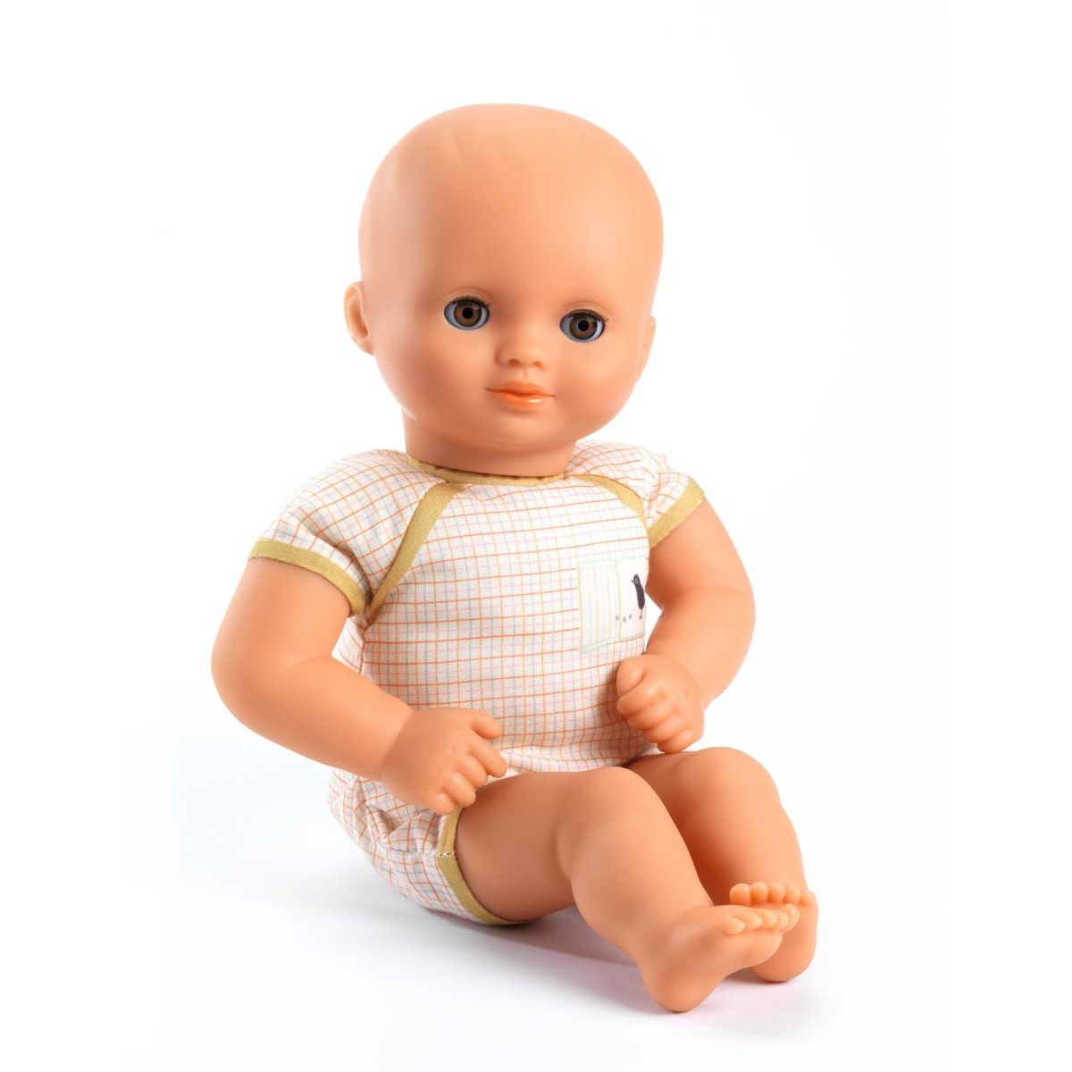 djeco pop aangekleed (32 cm) - baby praline
