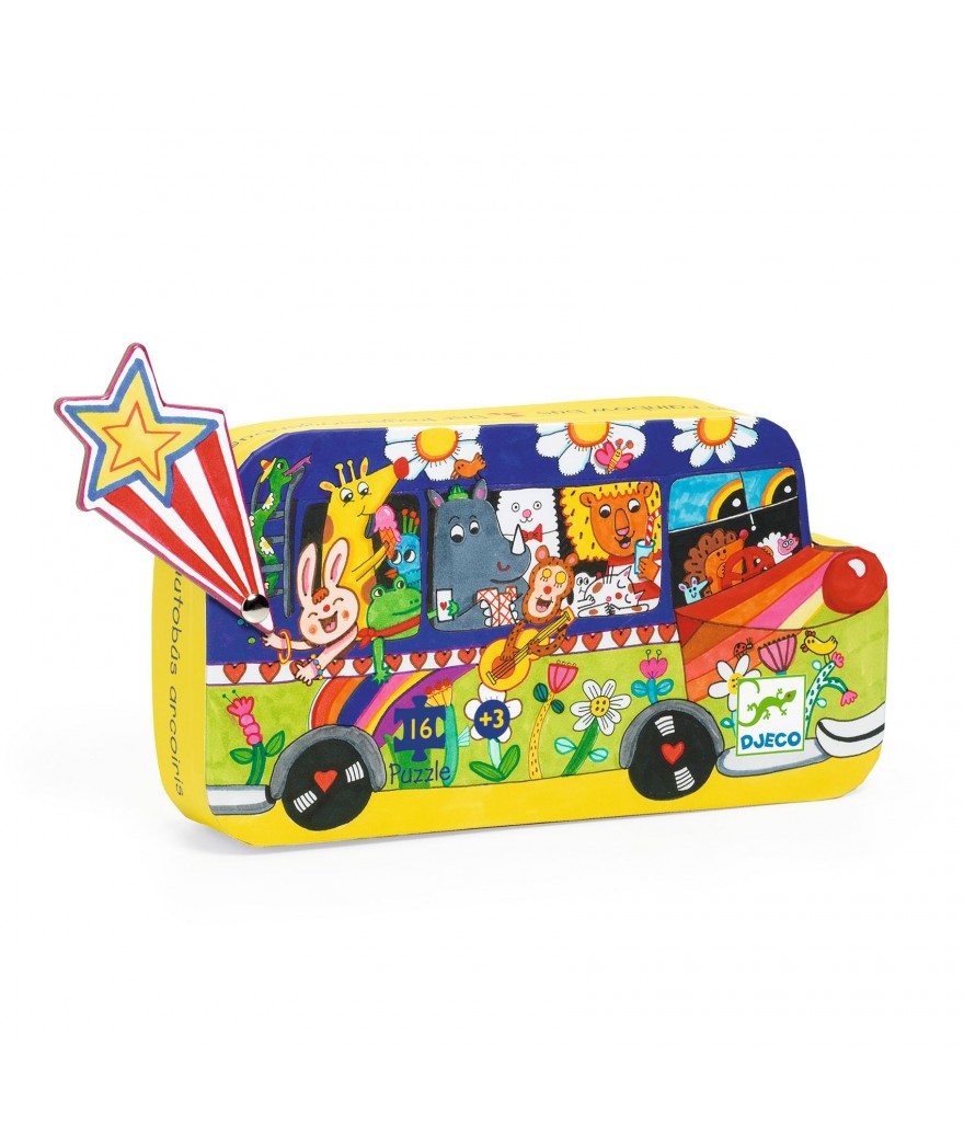 djeco puzzle - rainbow bus