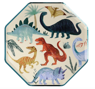 meri meri dinosaur kingdom dinner plates (8 st)