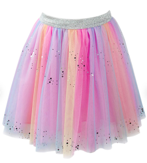 rainbow sequins skirt, wings & wand (4-6 yrs)