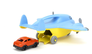 blue cargo plane - green toys