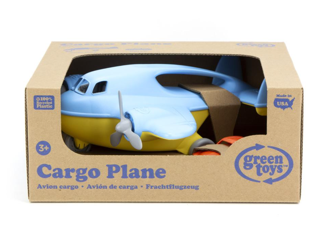 blue cargo plane - green toys