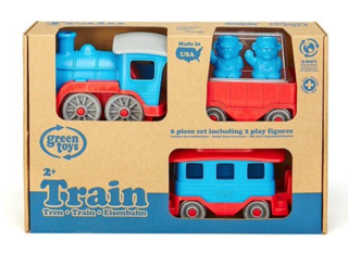 blue and red train - green toys