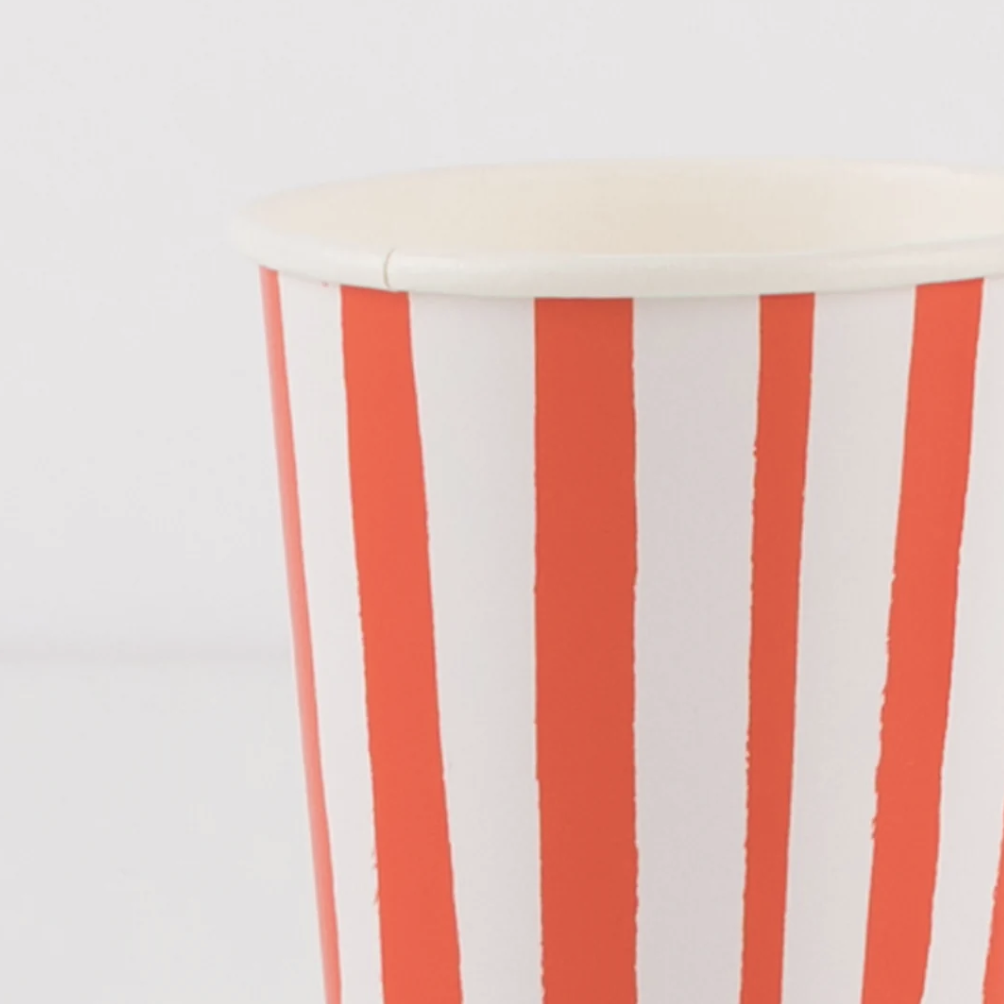 meri meri red stripe cups