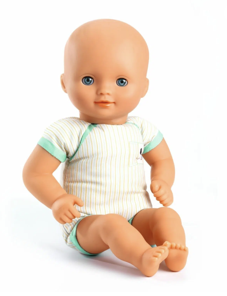 djeco baby doll (32 cm) - baby yellow