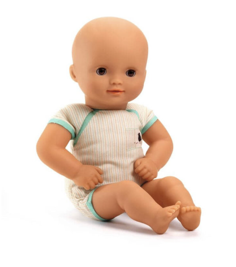 djeco baby doll (32 cm) - baby green