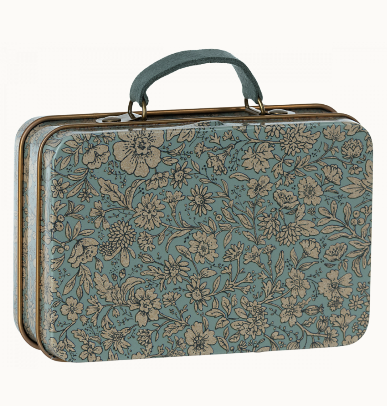 maileg small suitcase, blossom - blauw