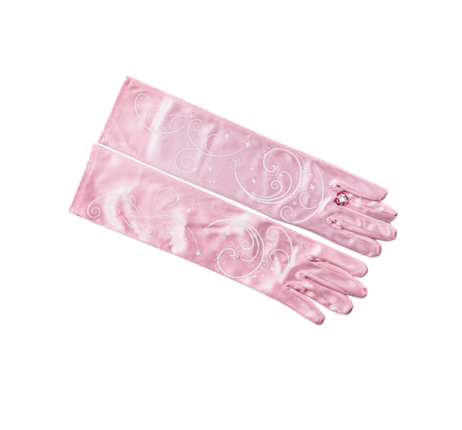 princess swirl gloves - light pink