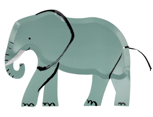 meri meri elephant plates