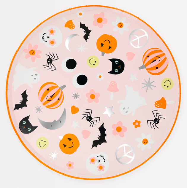 meri meri groovy Halloween icon dinner plates