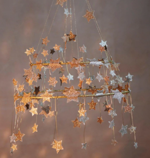meri meri gold sparkle star chandelier