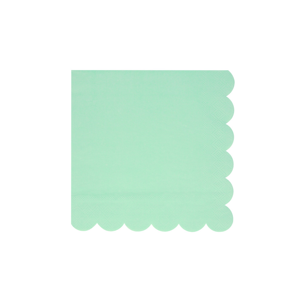 meri meri sea foam green napkins, small